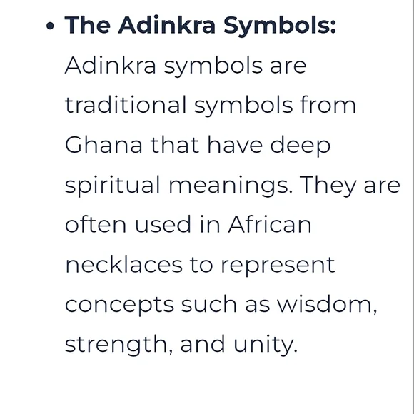 Antiq African Tribal ADINKRA Symbol Hand Carved Bone Necklace - Picture 4 of 8